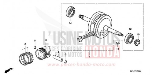VILEBREQUIN/PISTON CRF50FA de 2010